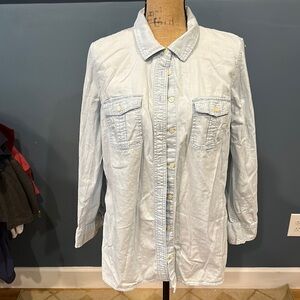 Talbots denim shirt size large women’s